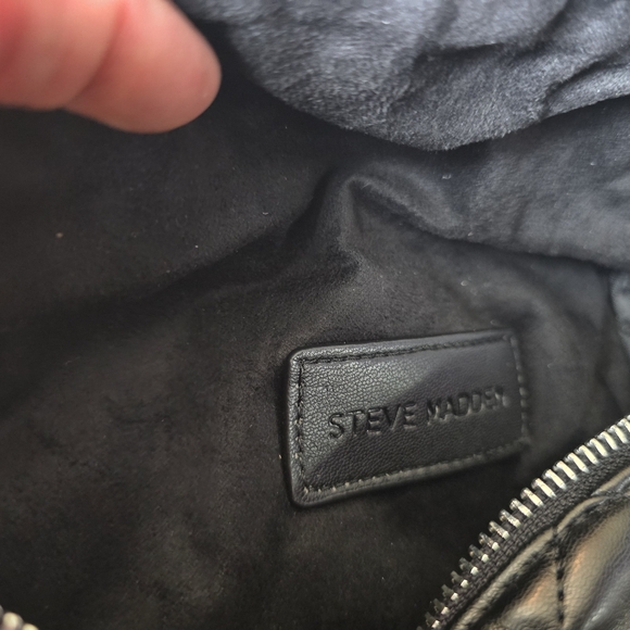 Steve Madden Waist Belt Black Quilted - Picture 2 of 6